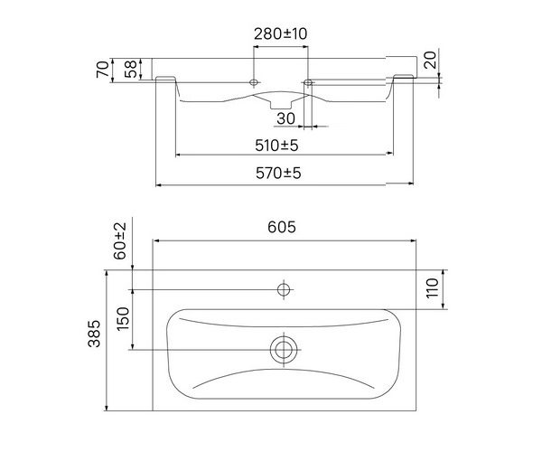 раковина IDDIS OPTIMA HOME 60